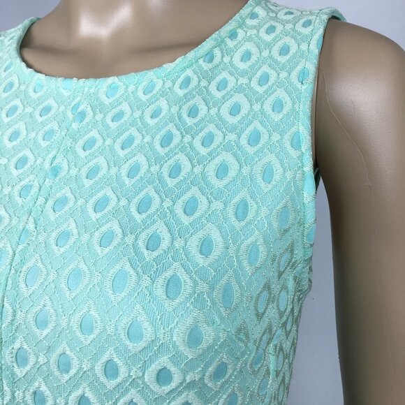 Alya Green Embroidered Mini Dress Sleeveless - Picture 2 of 8